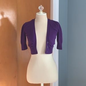 Purple 3/4 Length Cardigan